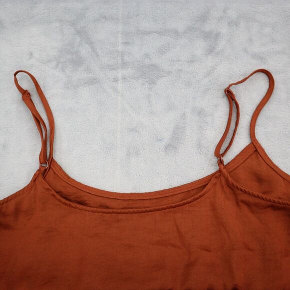 Who What Wear Shirt Womens S Orange Sleeveless Scoop Neck Layered Tank Top - Picture 9 of 11